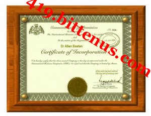 Dr Allen Basten License Certificate